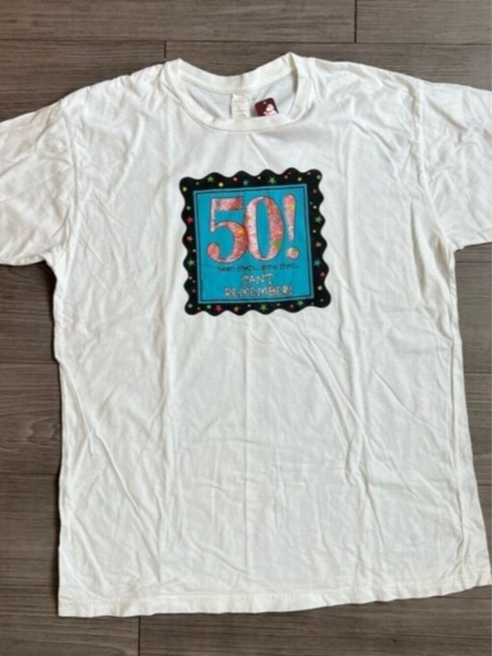Vintage Unisex White 50th Birthday Funny Graphic T-Shirt Size XL